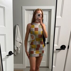 Zara Multicolor Patchwork Mini Dress